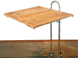 Foldable teak table top 70x80 cm 